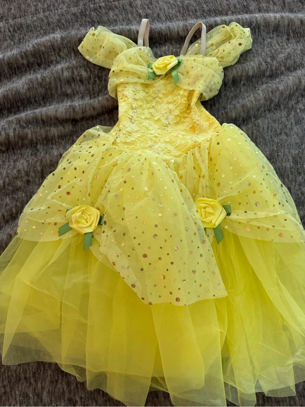 Yellow Princess Tulle Kids Costume Dress